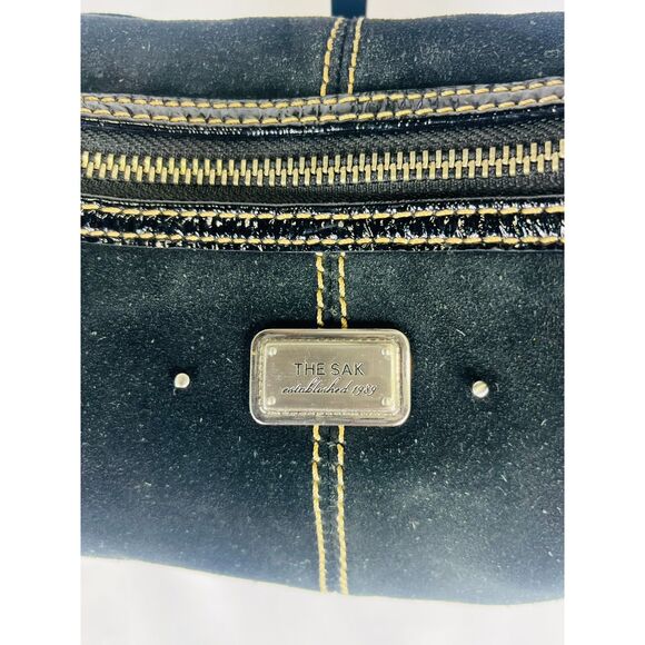 The Sak Black Suede Hobo Shoulder Bag - Picture 11 of 13